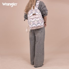 Montana West x Wrangler Backpack Purse for Women Western Aztec Backpack Purse Lightweight Casual Daypack for Travel