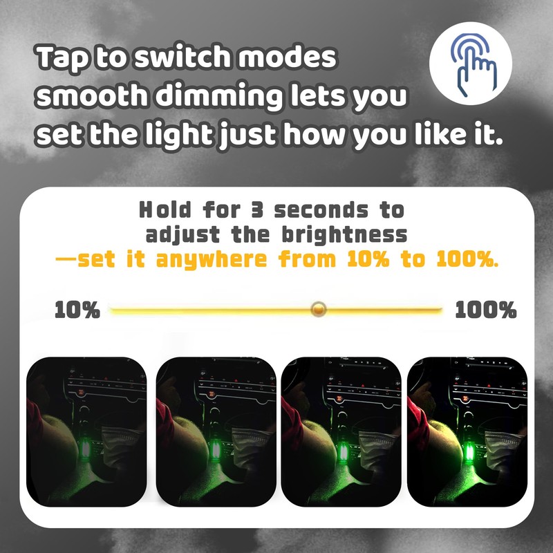 Retro Car Mood Lamps, Touch Control USB & Battery Lighted