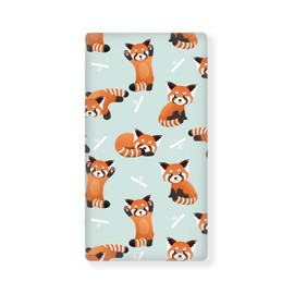 Winpema Red Little Raccoon Baby Crib Sheets Fitted Crib Sheets Kid Crib Fitted Sheets Crib Cover Single Pack 28"x52" for Boys Girls