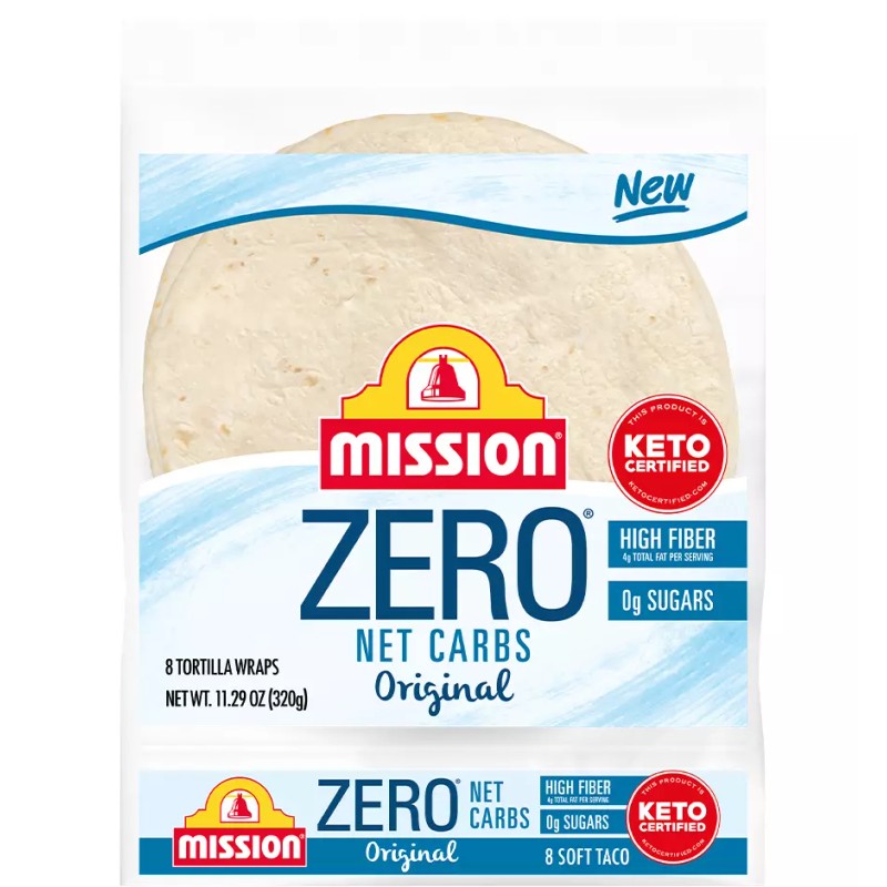 Mission Zero Net Carbs Original Soft Taco Tortillas 8" -