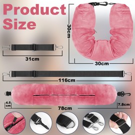 KOMABLEN 2 x Travel Neck Pillow - Aeroplane Neck Pillow Fillable with Clothes for Travel, Washable Pillow Case, Flight Neck Pillow - Save Hand Luggage, Suitable for 5 Days Travel Accessories