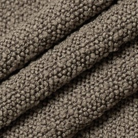 Brown Boucle Textured Upholstery Fabric by The Yard - SKU: Kenley Latte