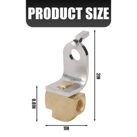 TSUGAMI Car 3-Way Brake Line Tee, Brass 3/16" Tube with Mounting Bracket for Inverted Flare Fittings All 3/8"-24 Threads, Automotive Maintenance Accessories, Universal for SUV, Truck, RV