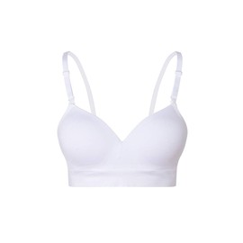 Lemef Seamless Bras for Women Wirefree Padded Bras White
