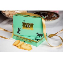 La Sablésienne, Petite Langues de Chat (Cat Tongues) Decorative Tin of Traditional Pastry Gourmet Cookies, 8.8 oz