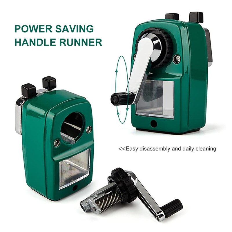 Pencil Sharpener, School Office Desktop Hand Crank Manual Sharpener for