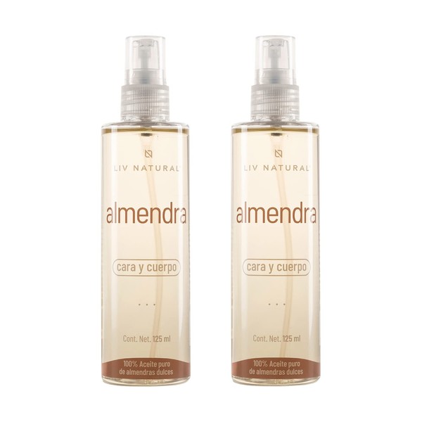 LIV NATURAL Set de 2 Aceites de almendras dulces 100%
