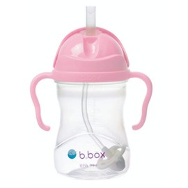 b.box b.box Sippy Cup with Fliptop Straw for Babies 6m+ to Toddlers (Cherry Blossom 240ml/8oz)