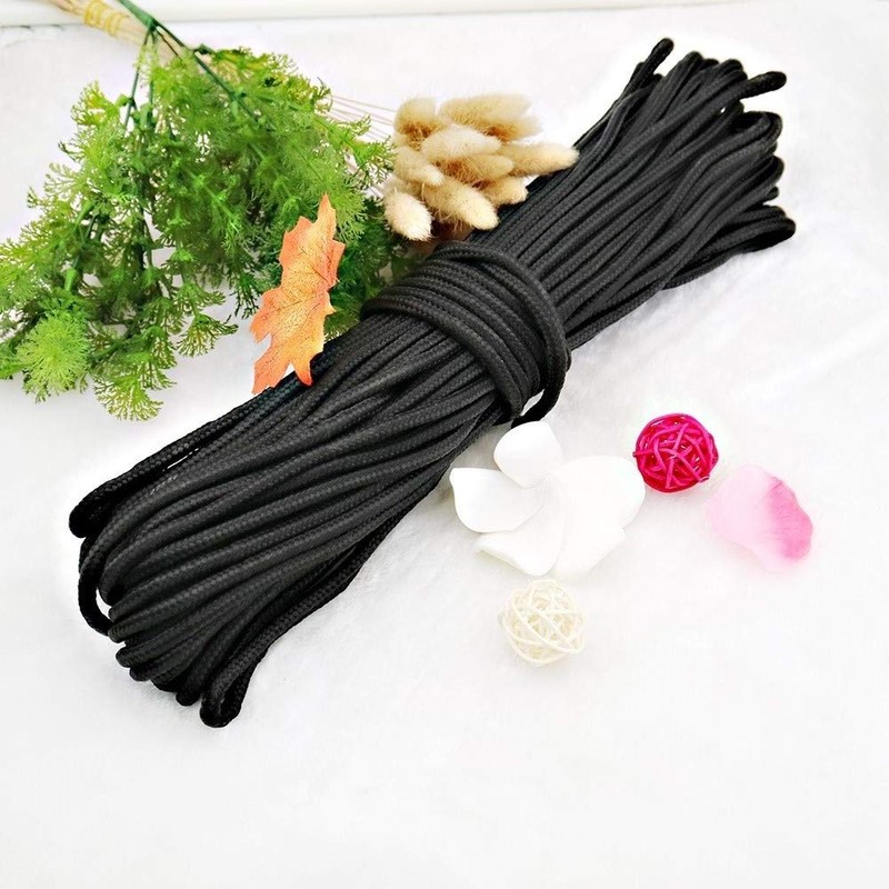 KINGLAKE 30M 6 mm Black Thick Nylon Rope Twisted String