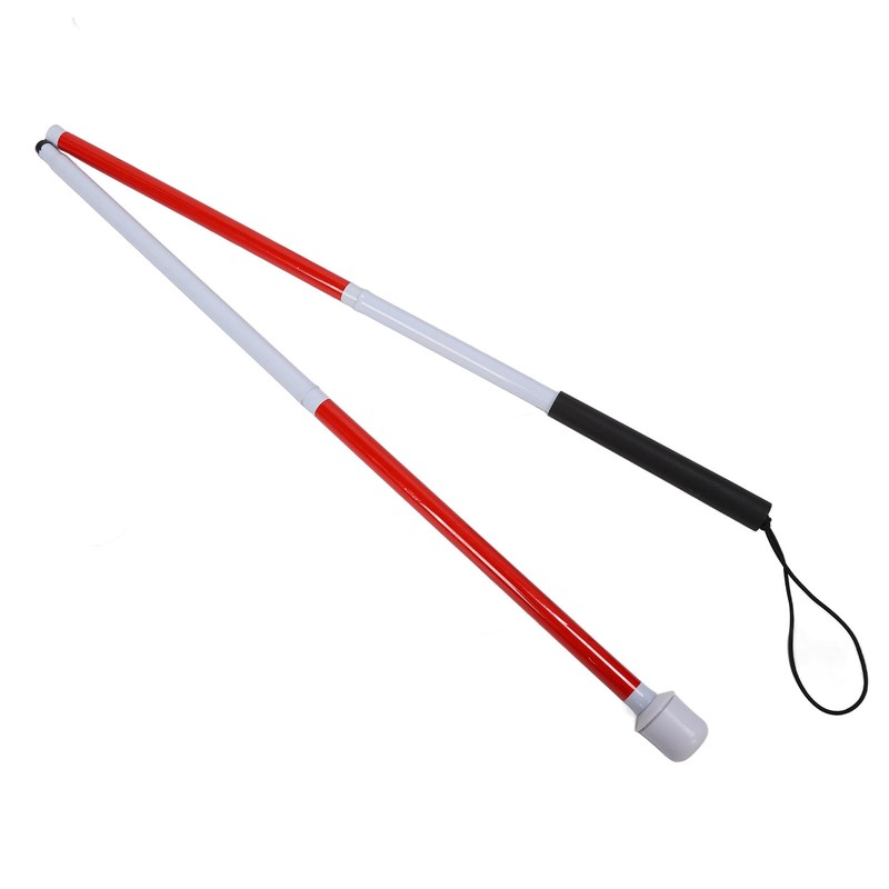Blind Guide Cane Aluminum Alloy Portable Folding Walking Stick for