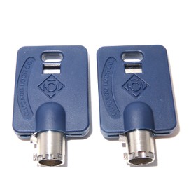 Ilco 2 Keys compatible with Husky Milwaukee & Steel Glide R06 Tool Box Tool Chest Lock Keys With Blue Caps, 2 R06 Keys, Fits Husky Milwaukee & Steel Glide Tool Boxes and Tool Chests