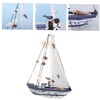 ORFOFE Marine Shell Sailing Boat Ornament Resin Craft Home Decor