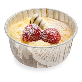 Panificio Premium 5-oz Baking Cups: Large-Pleated Ridge Cups Perfect for Muffins, Cupcakes or Mini Snacks - Black and White Press Print Design - Disposable and Recyclable - 200-CT - Restaurantware