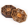 6PCS Bamboo Coaster Teacup Mat AntiScald Heat Insulation Pad Tea
