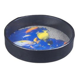 Fame 14 Inch Ocean Drum, Versatile Ritual Percussion, Wood with Plastic Fur, Relaxing Sea Sounds, Ideal as a Hand Drum or Shaker, Custom Colour