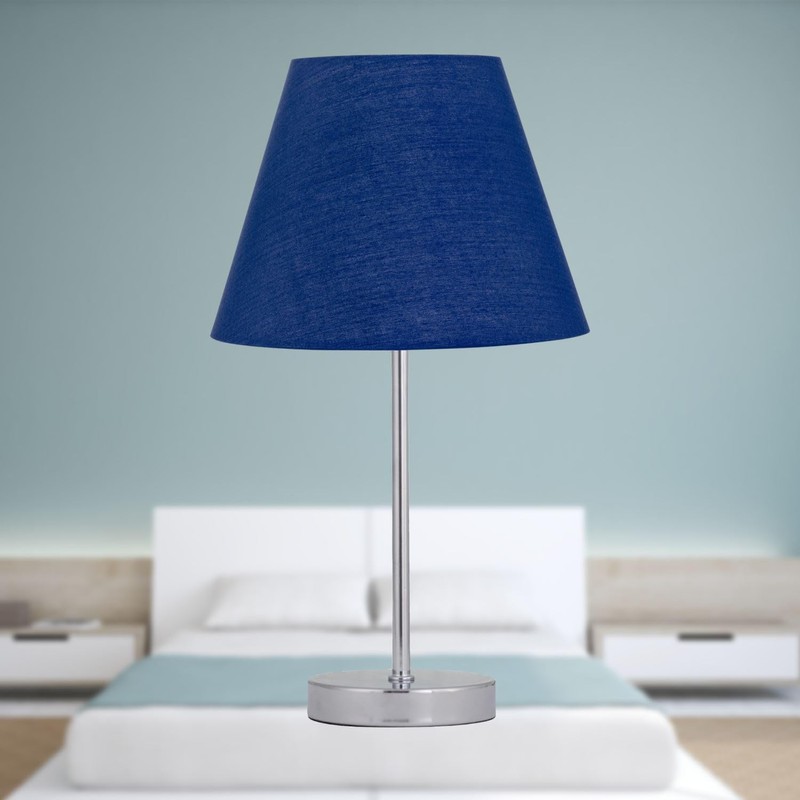 Set of 2 Navy Blue Fabric Table Lamp Shades, Lampshade