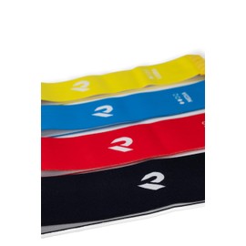 RUSTER Set of Elastic Bands for Muscle Building and Legs, 4 Resistance Bands (Light, Medium, Strong, Extra Strong), Nylon and Latex Rubbers for Exercises and Rehabilitation