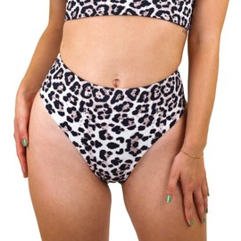 MYLILY Brazilian Bikini Bottoms Women's Black Bikini Bottoms Women's Bottom Bikini Bottoms Black Bikini Bottom Teenager Shaping, Leopard pattern