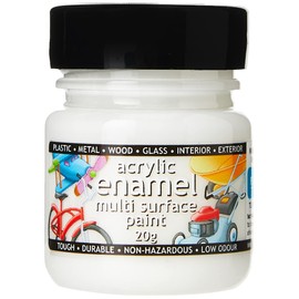 Polyvine 729870011410 20ml Acrylic Enamel Paint White Gloss