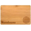 Samunshi® Wooden Board with Engraved Flower of Life Bamboo Breakfast