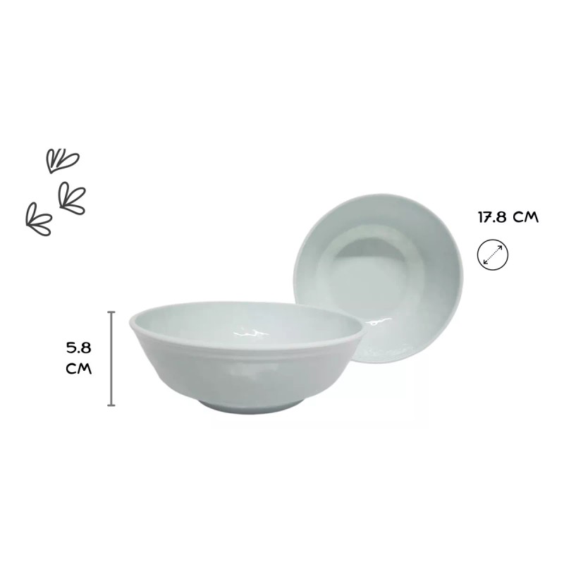 Macoll Vajilla 12 Piezas Melamina Milán Extendido/arrocero/sopero