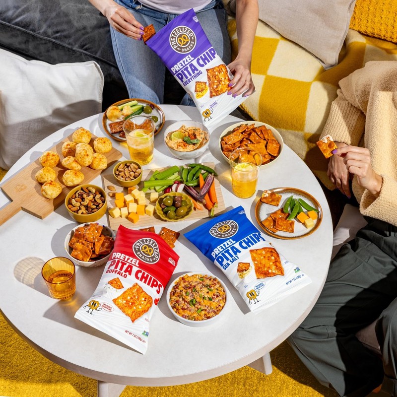 PRETZELIZED Snacks PRETZELIZED Pretzel Pita Chips, Everything Flavored, 7oz Bag