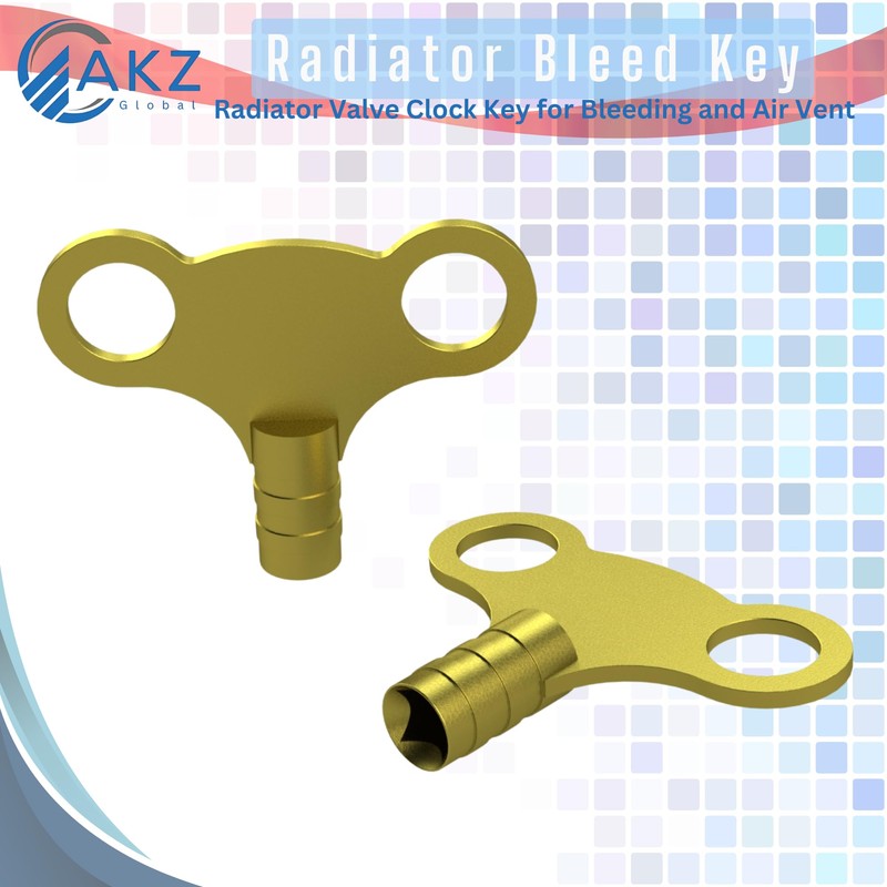 Brass Radiator Key for Bleeding with Lobster Clasps Keyring –