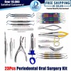 INSTUMAX 23Pc Professional Periodontal Kit Gracey Curettes, Molt Elevator Surgical