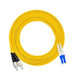 Jeirdus 1Meter 3ft LC to FC Duplex 9/125 Single-Mode Fiber Optic Cable Jumper Optical Patch Cord LC-FC