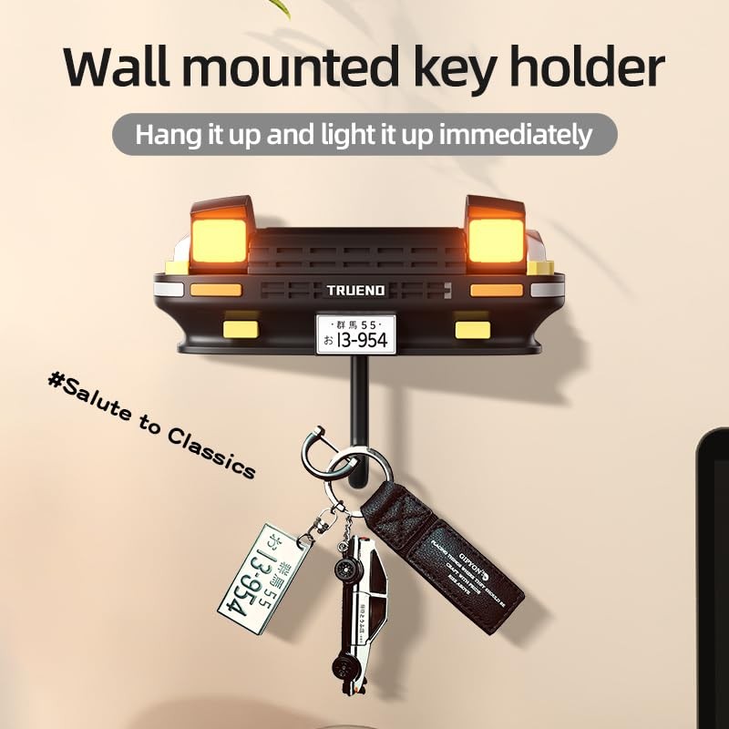 YAYASIERLI AE86 Key Hooks (AE86-Black【with Lights】)