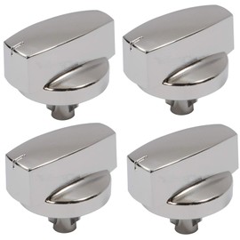 Belling Genuine 444445412 444445413 1000DF Oven Cooker Knob Function Control Switch (Silver / Chrome, Pack of 4 Knobs)