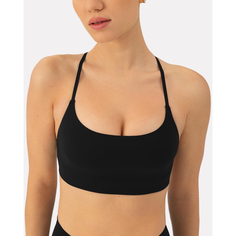 PAVOI ACTIVE Open Back Strappy Yoga Workout Bras for Women