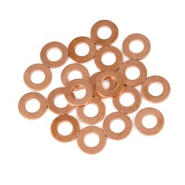 A ABSOPRO Pack of 20 Copper Disc Replacement 8 x 16 x 1.5 mm Flat Seal Ring