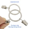 AMZSEVEN 40 Pack Metal Curtain Rings with Clips, Drapery Clips