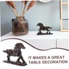 Alipis Wood Craft Horse Statue Horse Sculpture Ornament Simulation Animal