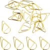 Metal Gold Paper Clips 100Pieces Small Paperclips Office Cute Drop-Shaped