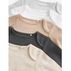 NEXT 5 Pack Essential Long Sleeve Baby Bodysuits, neutral, 24