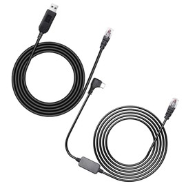 Hodeoo USB-C to RJ11 & USB to RJ11 Radar Detector Cables, 6.56Ft Each, Compatible with Escort, Uniden, Beltronics, Cobra, Radenso XP & More (Premium Replacement Power Cords)