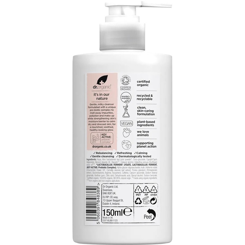 Dr Organic Skin Calm Probiotic Cream Cleanser 150ml