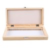 Lyaciomn Wooden Slide Storage Box, Holds 50 Slides, Microscope Slide