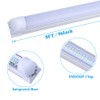 8FT LED Shop Light Fixture, 72W 6000K Frosted Cover, Fluorescent