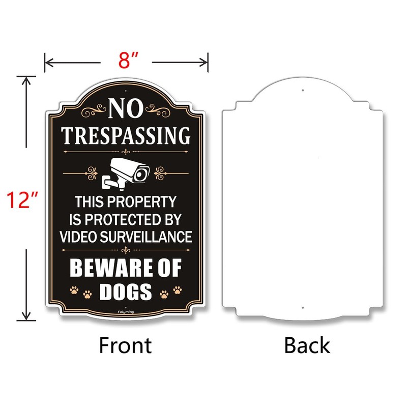 2 Pack No Trespassing This Property is Protected by Video