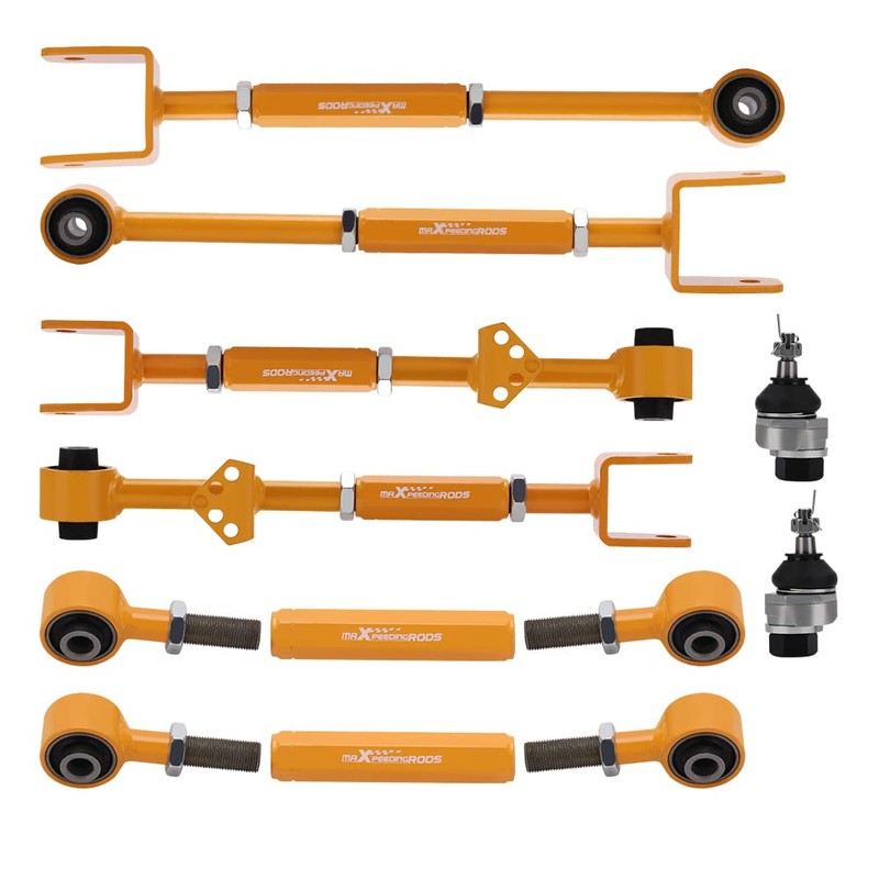 maXpeedingrods 6pc Adjustable Camber Control Arms Toe Kit w/Ball Joints