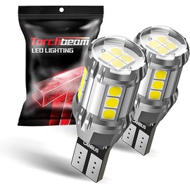 Torchbeam 921 LED Bulb Reverse Light, T15 LED Reverse Light Bulb 1000% Brighter 2400LM 6000K Super Bright 906 904 W16W 921 Bulb with HD Projector for Brake Backup Light, White 2PCS