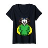 Womens Cute Goat Cartoon Character With Glasses For Kids V-Neck