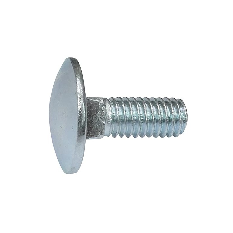 AERZETIX - C48980 - Set of 100 Carriage Bolts Flat