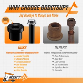 Club Car Front Bushing Kit with Screws, Fits 2004-Up Precedent Carts, Golf Cart Front Lower Spring&Front Upper A-Arm Polyurethane Bushings and Sleeves, OEM# 102289901