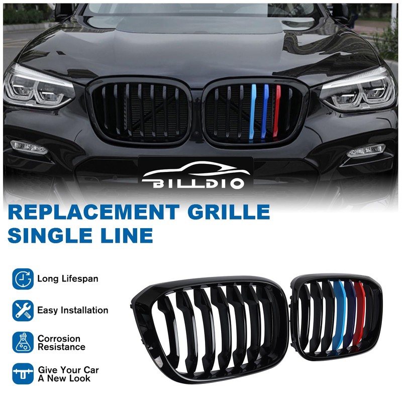 BILLDIO G01 G02 Color Grille，Front Kidney Single Slat Grill For
