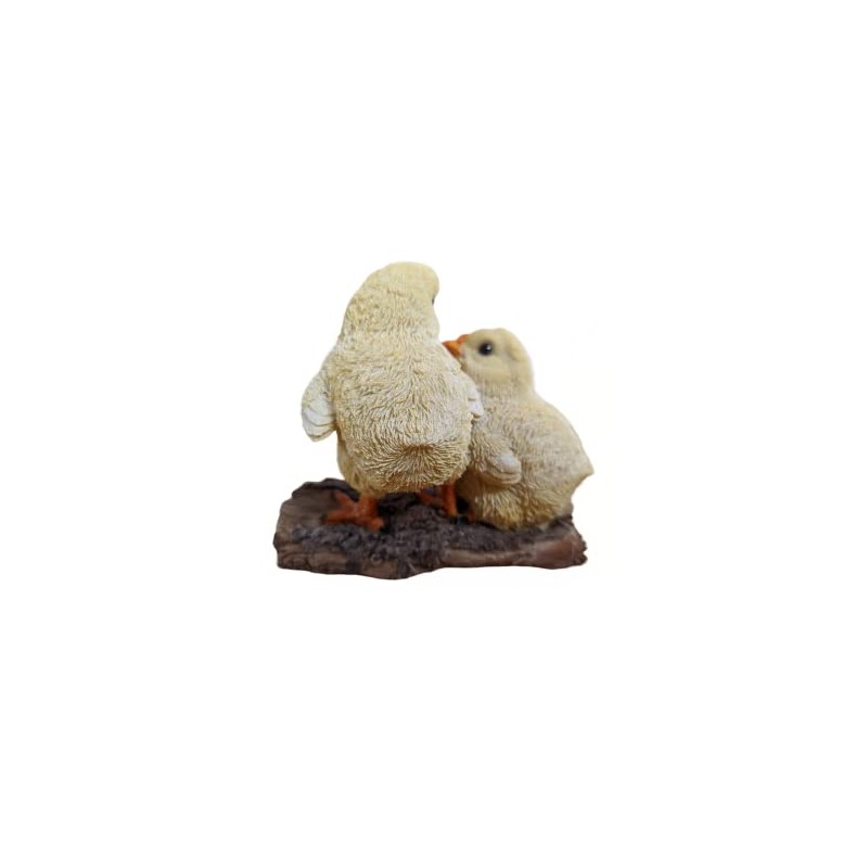 Vivid Arts Realistic Baby Chicks on Log | Resin Home