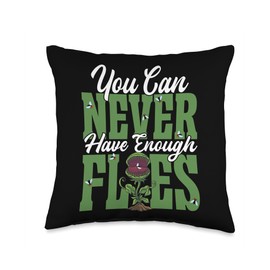 Venus Fly Trap Plants Live Seeds Terrarium Venus Fly Trap Throw Pillow
